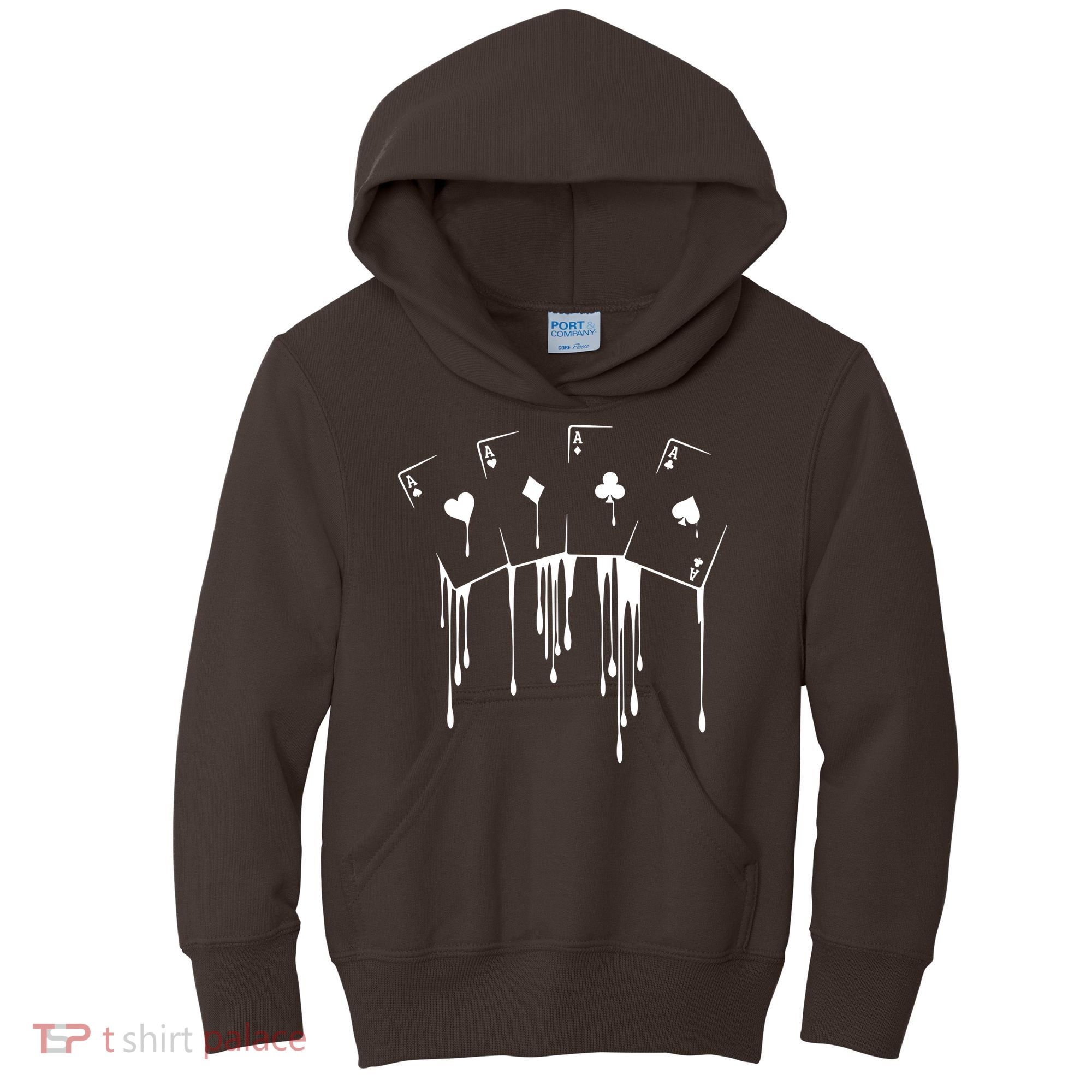 Poker Player Texas HoldEm Night Tournament Poker Kids Hoodie