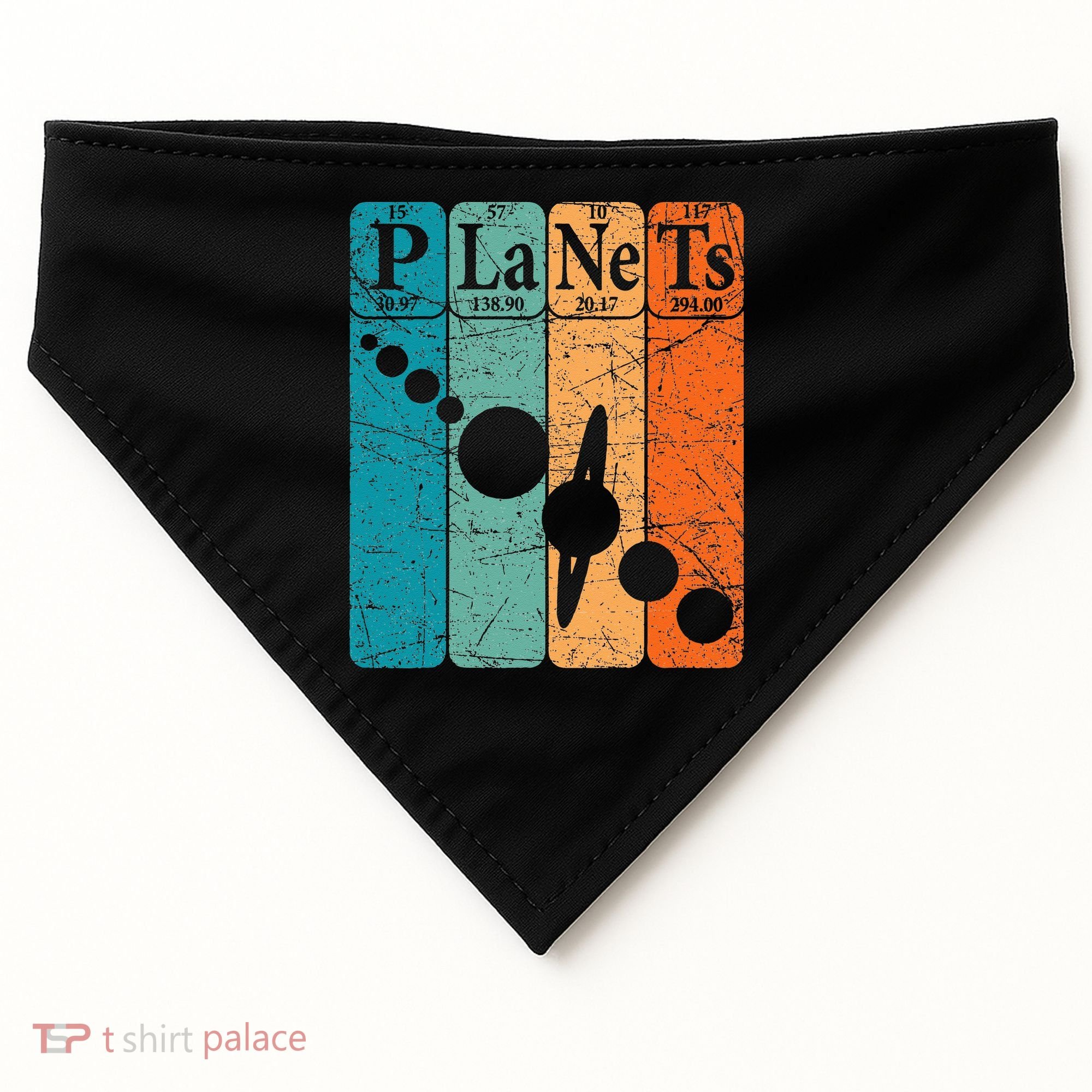 Planets Periodic Table Elements Solar System Planets USA-Made Doggie Bandana
