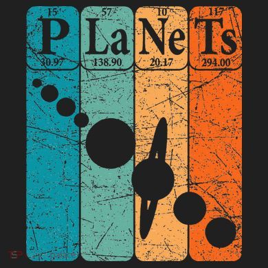 Planets Periodic Table Elements Solar System Planets Crop Fleece Hoodie