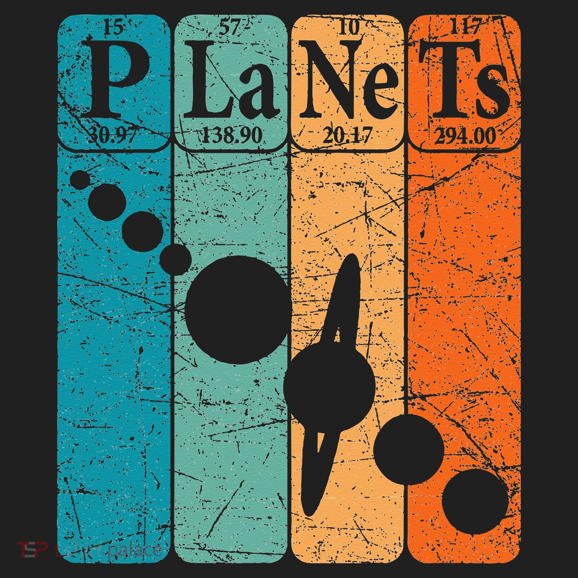 Planets Periodic Table Elements Solar System Planets Crop Fleece Hoodie