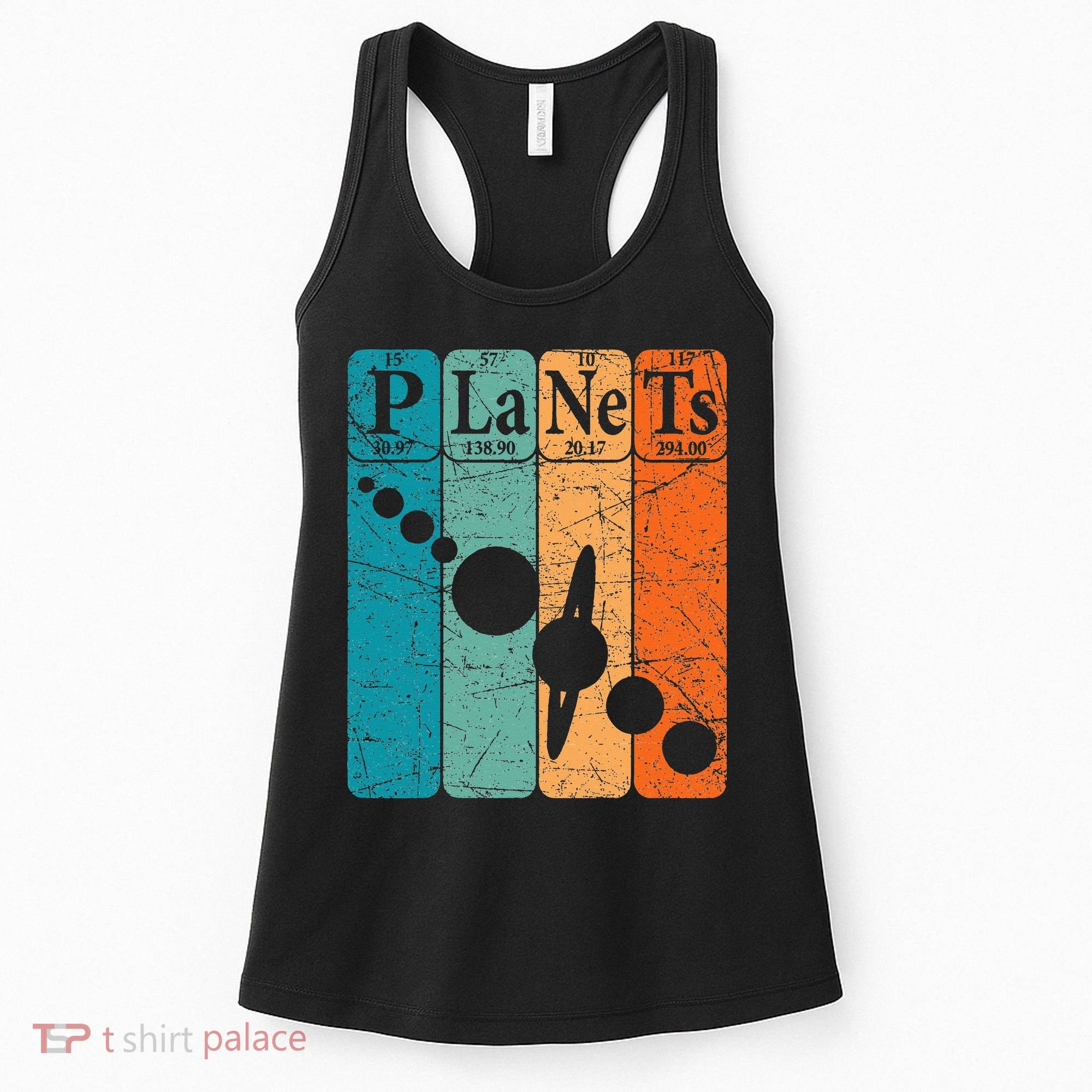 Planets Periodic Table Elements Solar System Planets Women's Tank Top