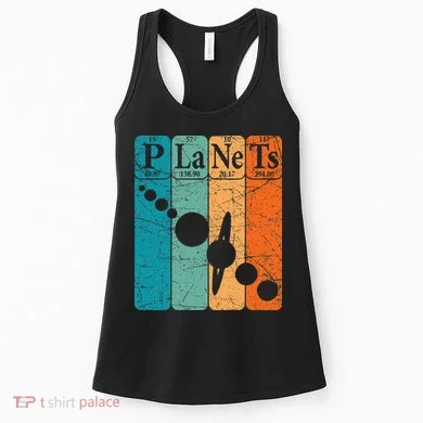 Planets Periodic Table Elements Solar System Planets Women's Tank Top