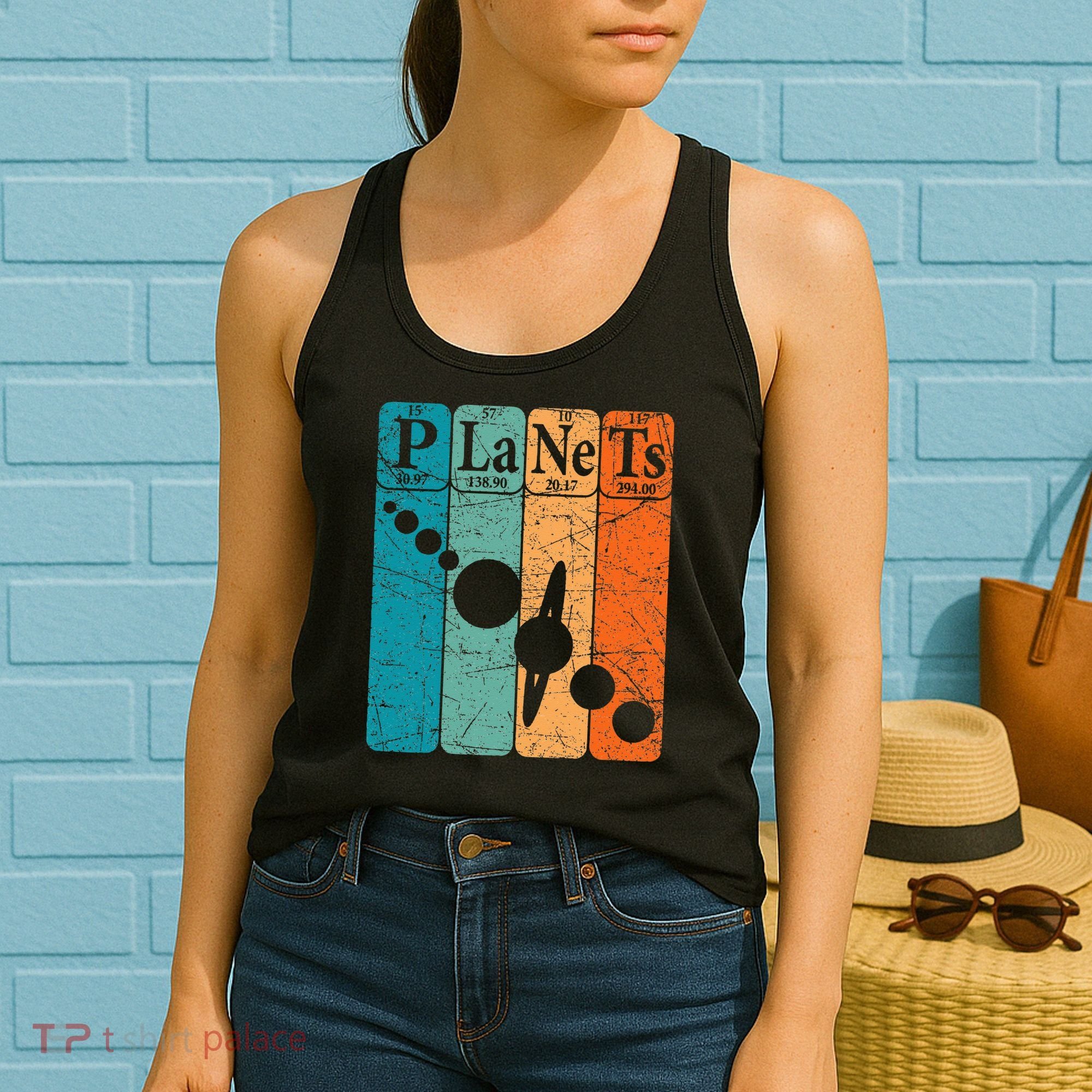 Planets Periodic Table Elements Solar System Planets Women's Tank Top