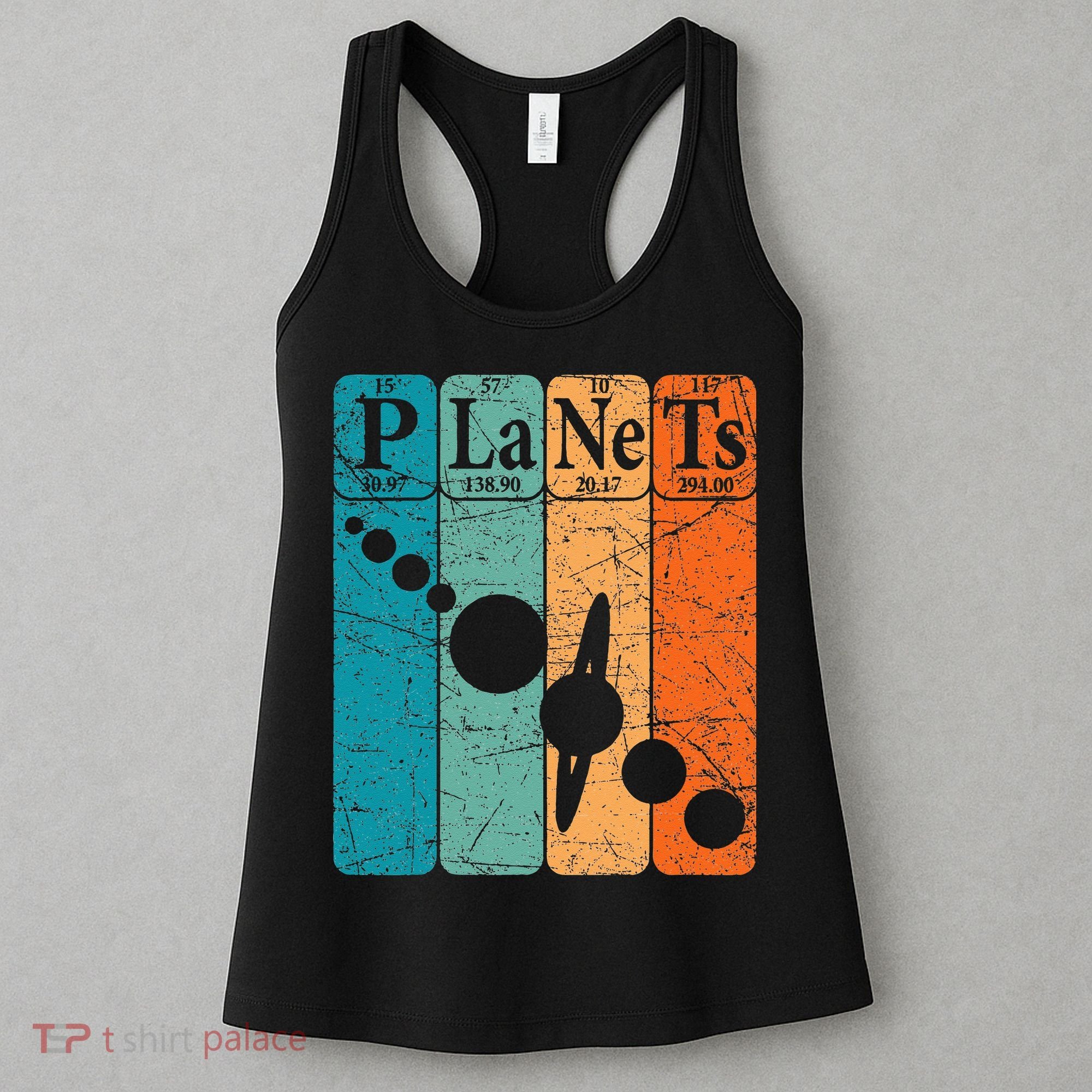 Planets Periodic Table Elements Solar System Planets Women's Tank Top