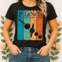 Planets Periodic Table Elements Solar System Planets Women's T-Shirt thumb 2