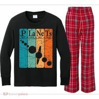 Planets Periodic Table Elements Solar System Planets Kids Long Sleeve Plaid Pajama Set thumb 0