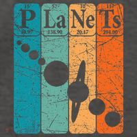 Planets Periodic Table Elements Solar System Planets Vector Backpack thumb 2