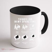 Piano Player Teacher Lover Cool Keyboard Musician Pianist Coffee Mug thumb 1