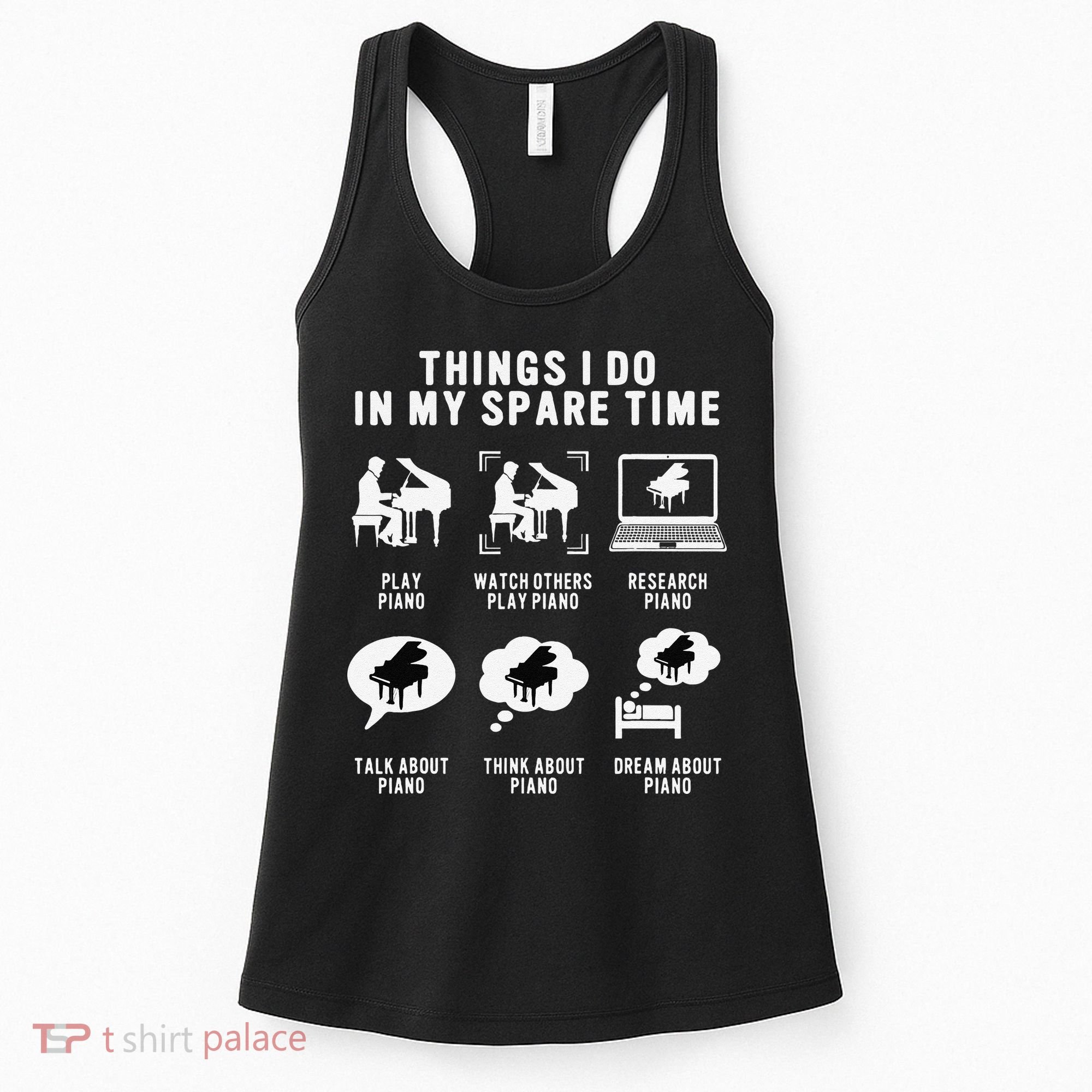 Piano Player Teacher Lover Cool Keyboard Musician Pianist Women's Tank Top