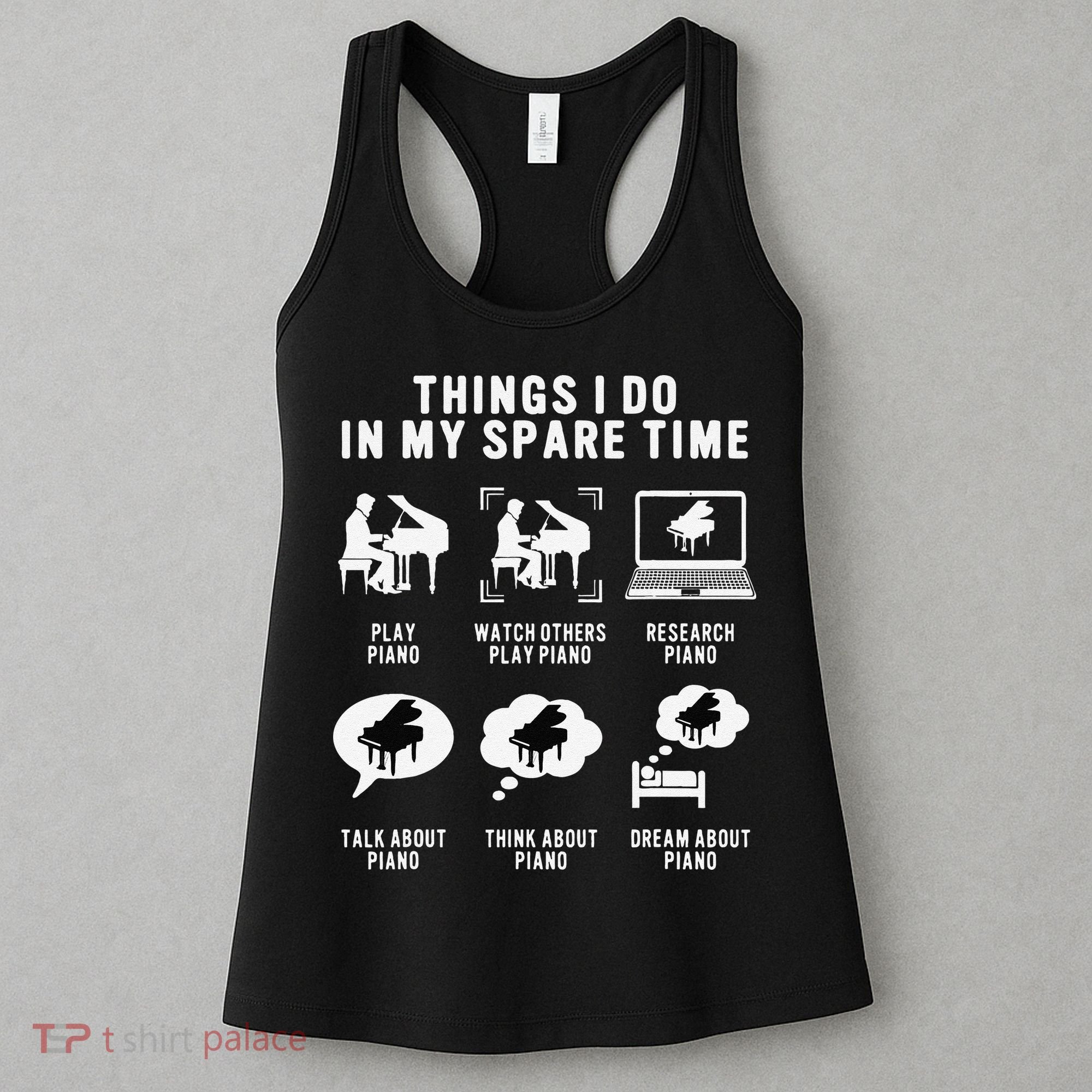 Piano Player Teacher Lover Cool Keyboard Musician Pianist Women's Tank Top