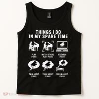 Piano Player Teacher Lover Cool Keyboard Musician Pianist Tank Top thumb 2