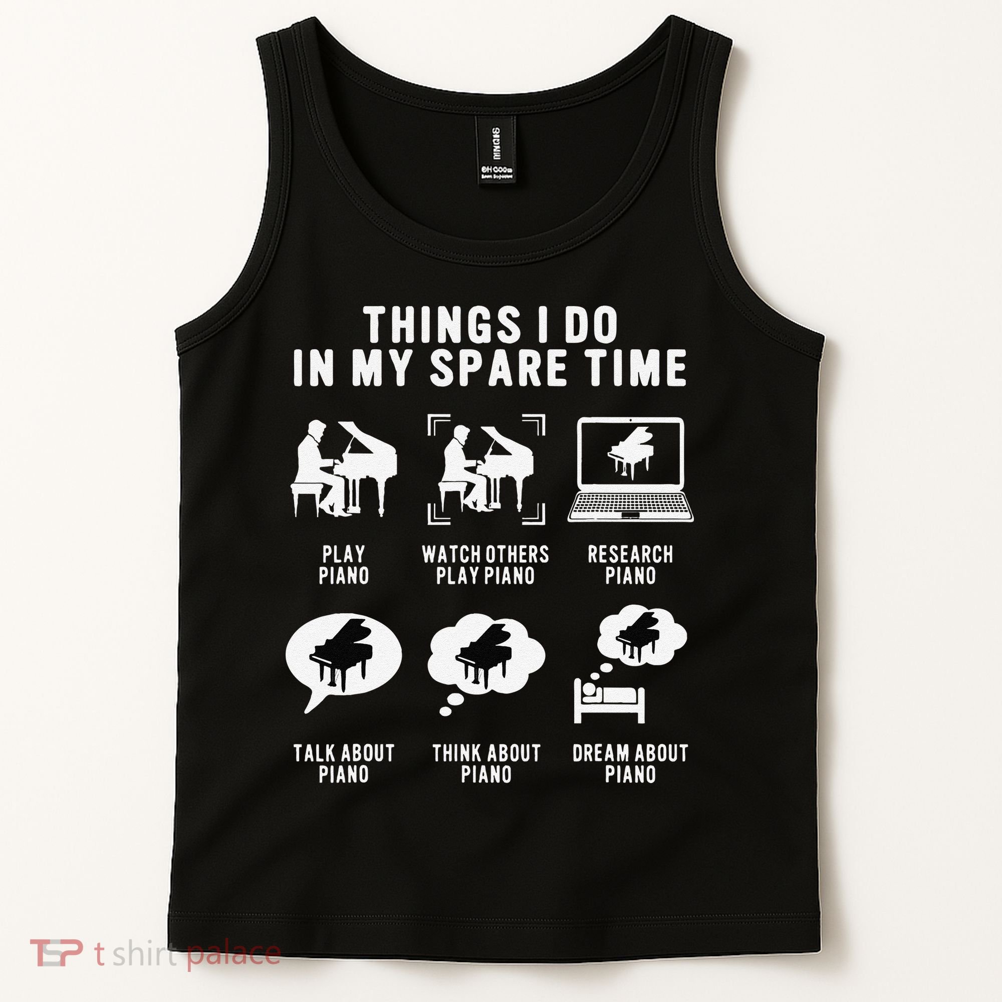 Piano Player Teacher Lover Cool Keyboard Musician Pianist Tank Top