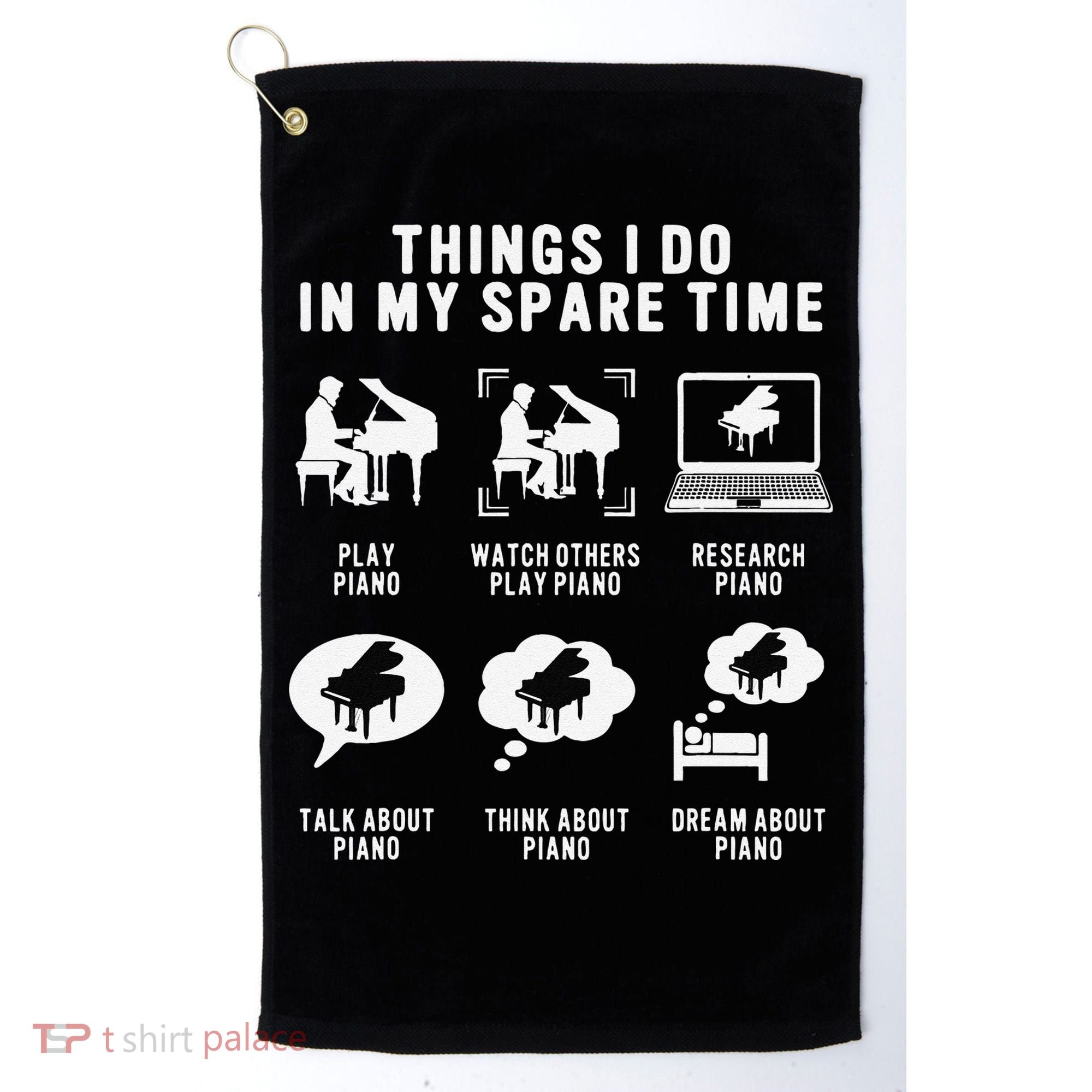 Piano Player Teacher Lover Cool Keyboard Musician Pianist Golf Towel