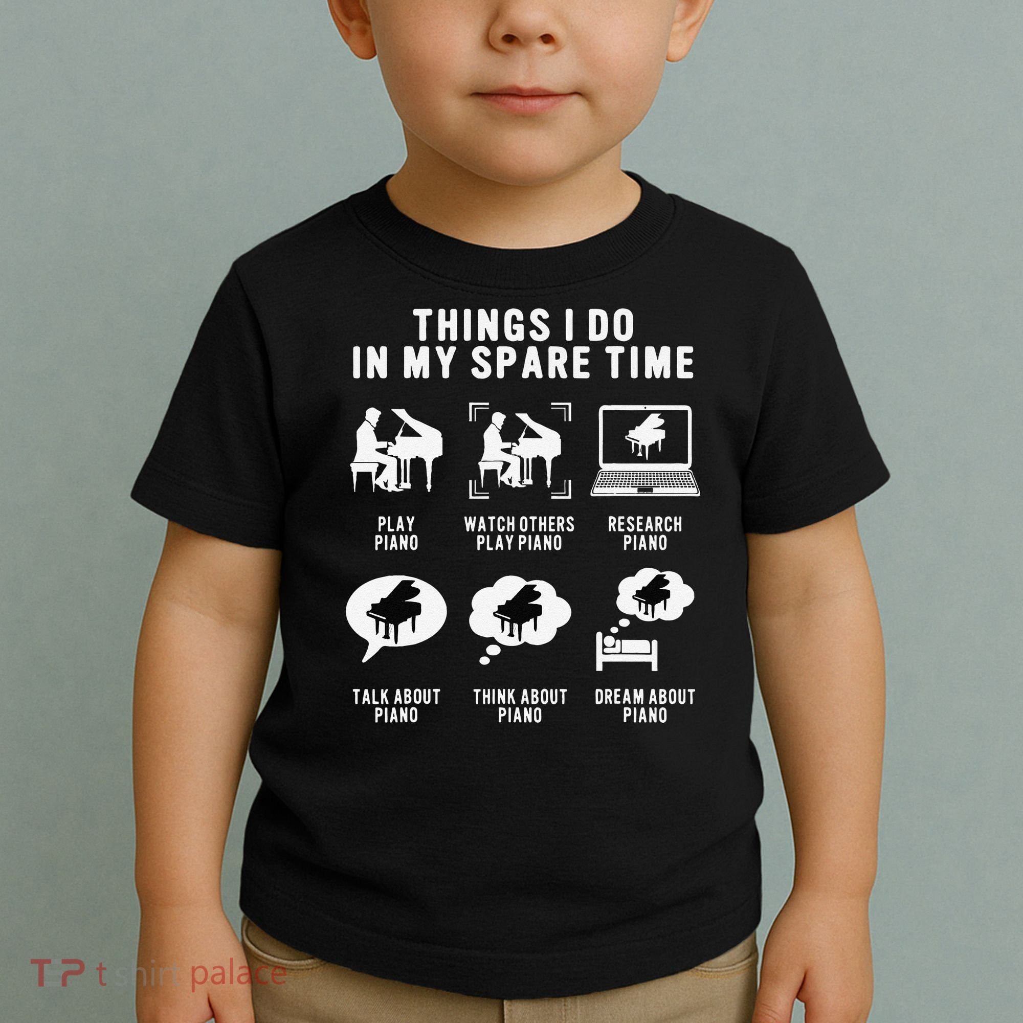 Piano Player Teacher Lover Cool Keyboard Musician Pianist Toddler T-Shirt
