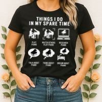 Piano Player Teacher Lover Cool Keyboard Musician Pianist Women's T-Shirt thumb 2