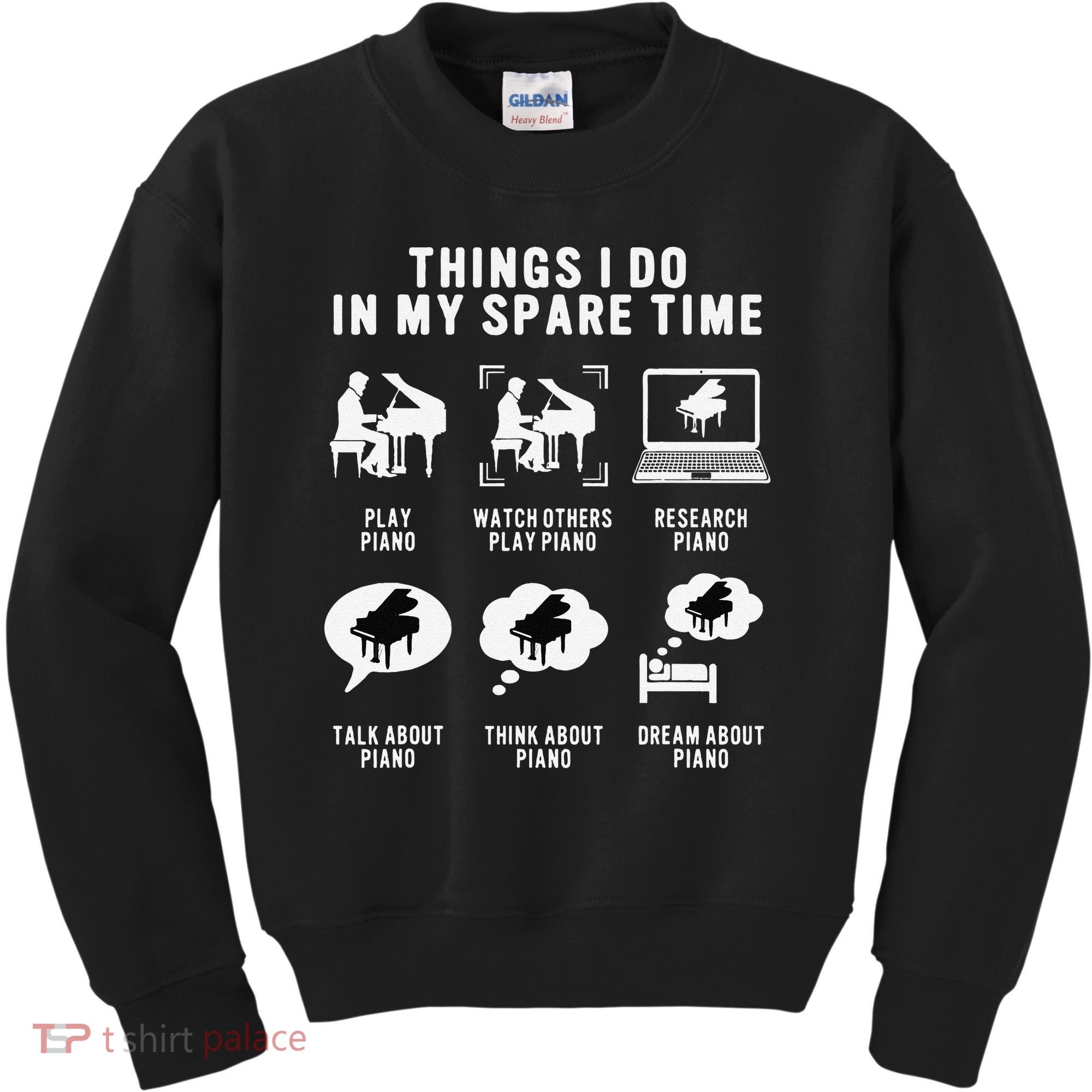 Piano Player Teacher Lover Cool Keyboard Musician Pianist Kids Sweatshirt