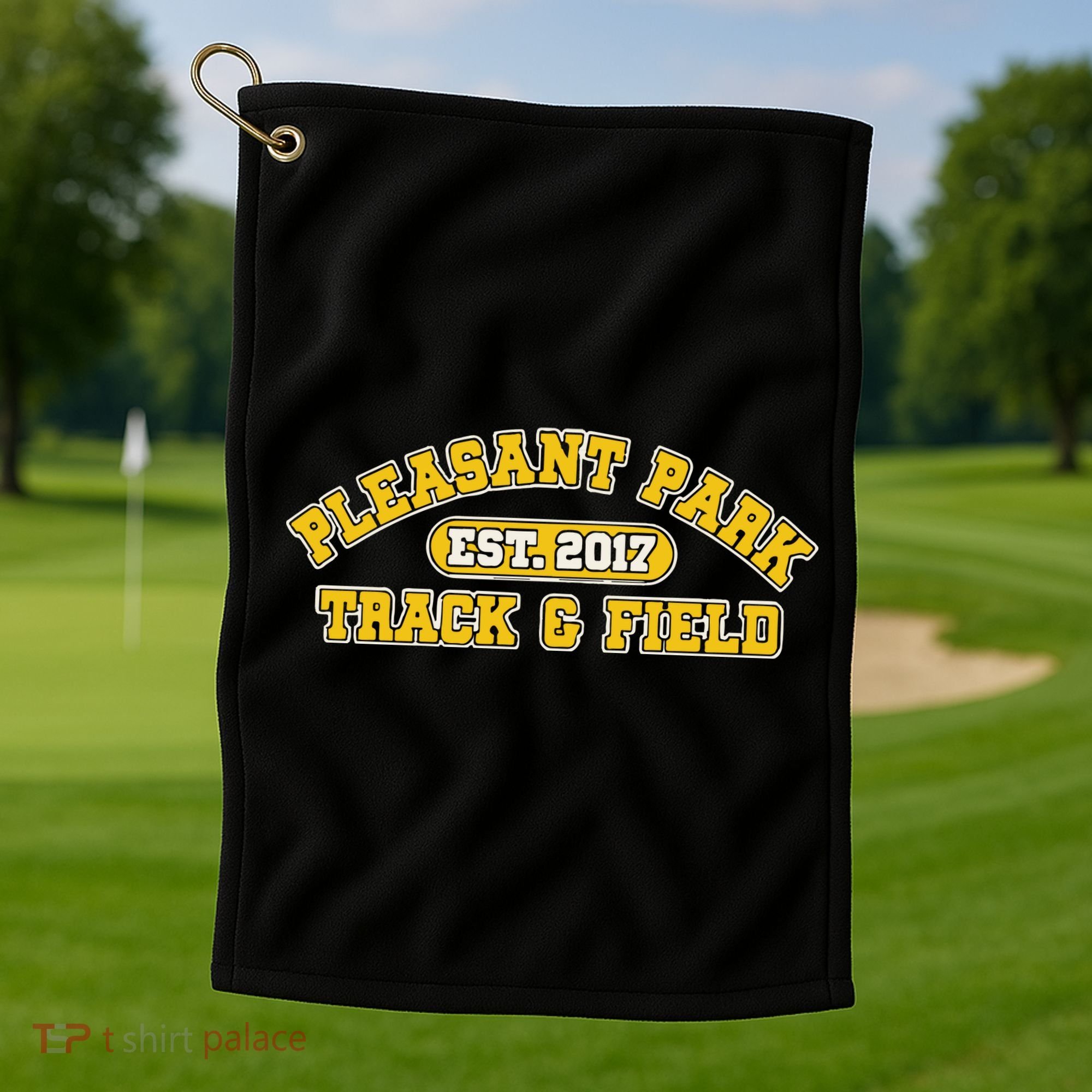 Pleasant Park Track And Field Est 2017 Golf Towel