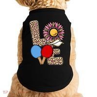 Ping Pong T Shirts Love Table Tennis Leopard Sunflower Graphic Plus Size Doggie Tank thumb 0