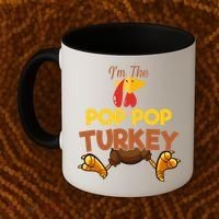 Pop Pop Turkey Matching Family Group Thanksgiving Gifts  Coffee Mug thumb 2