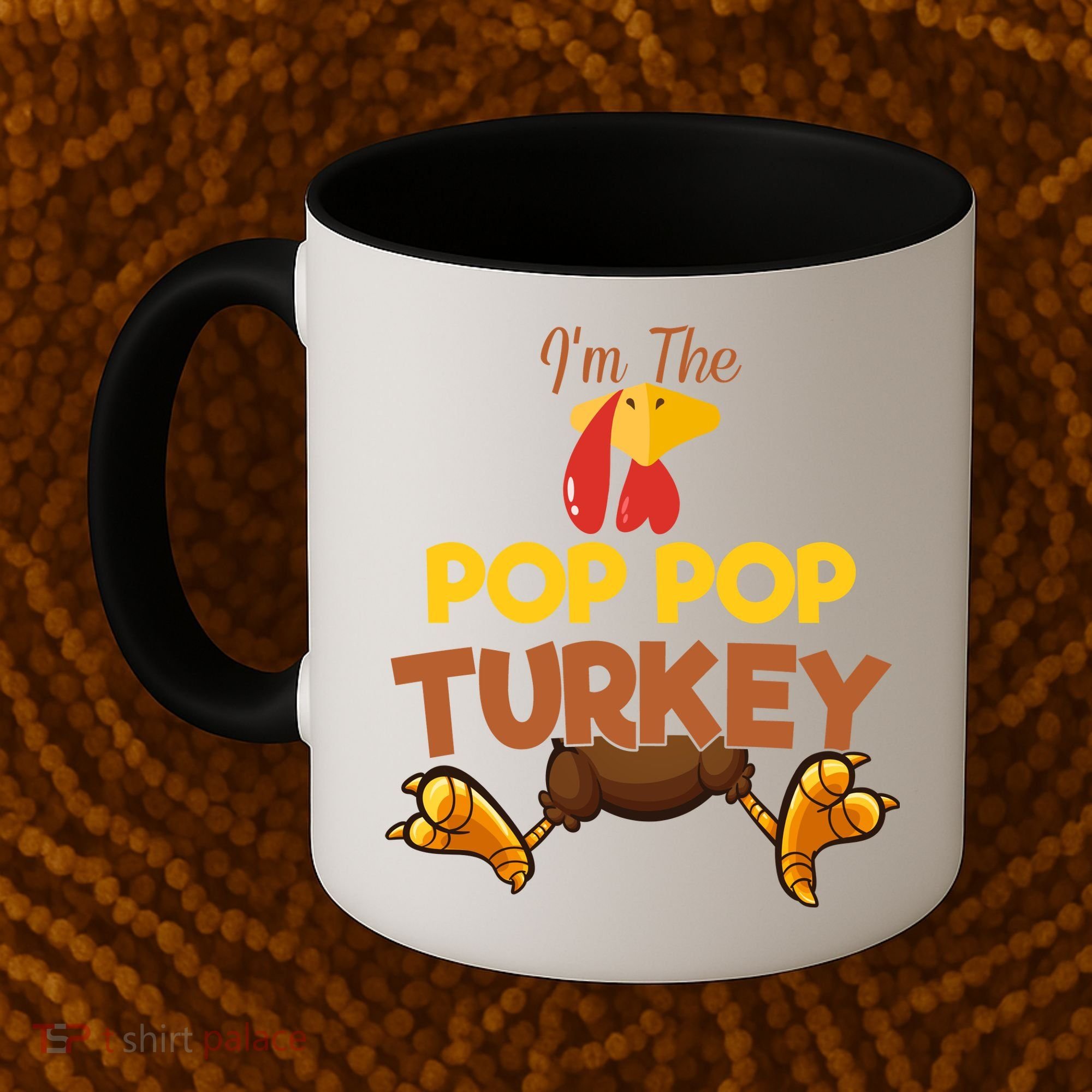 Pop Pop Turkey Matching Family Group Thanksgiving Gifts  Coffee Mug