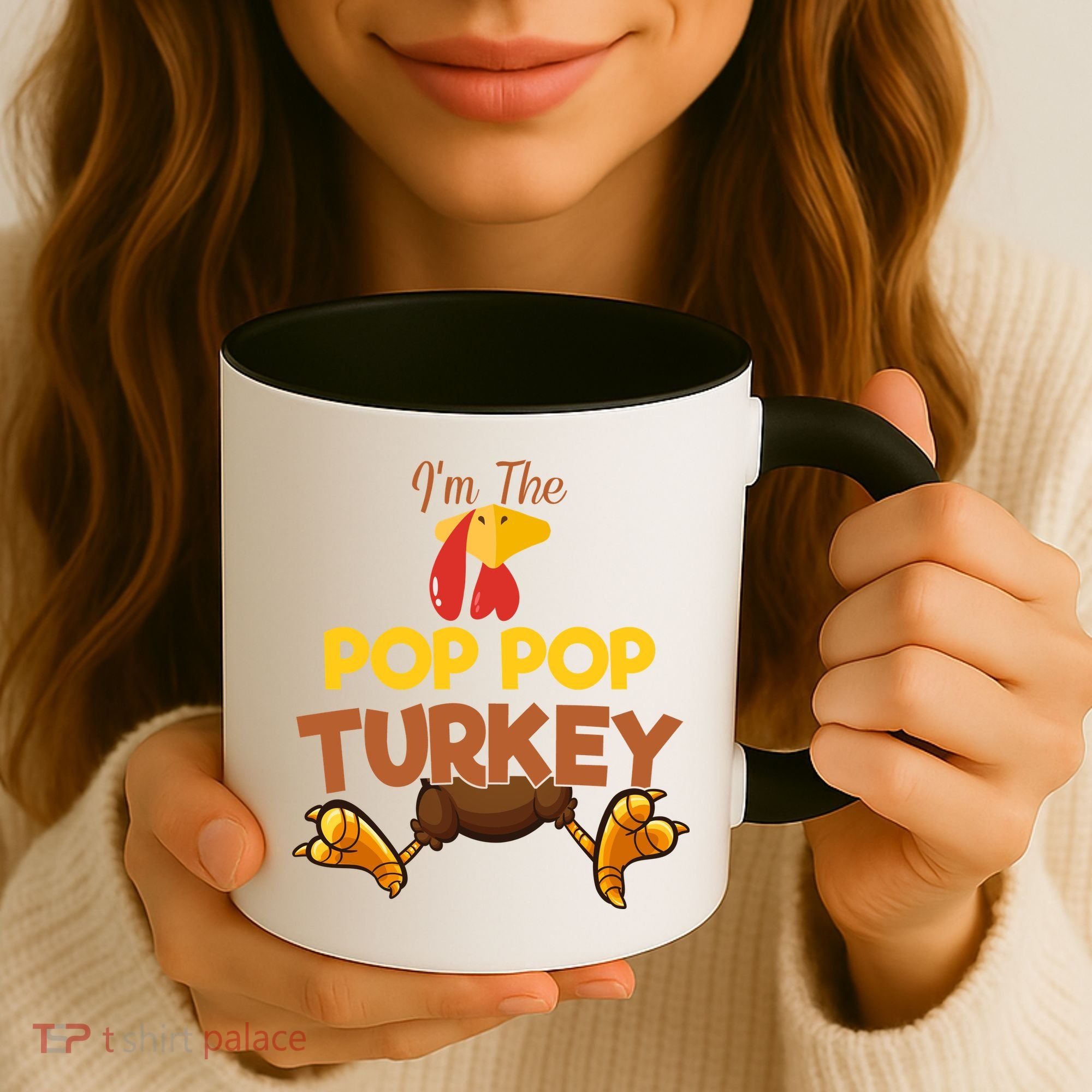 Pop Pop Turkey Matching Family Group Thanksgiving Gifts  Coffee Mug