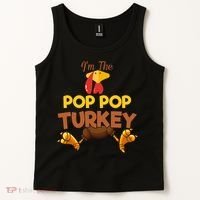 Pop Pop Turkey Matching Family Group Thanksgiving Gifts  Tank Top thumb 2