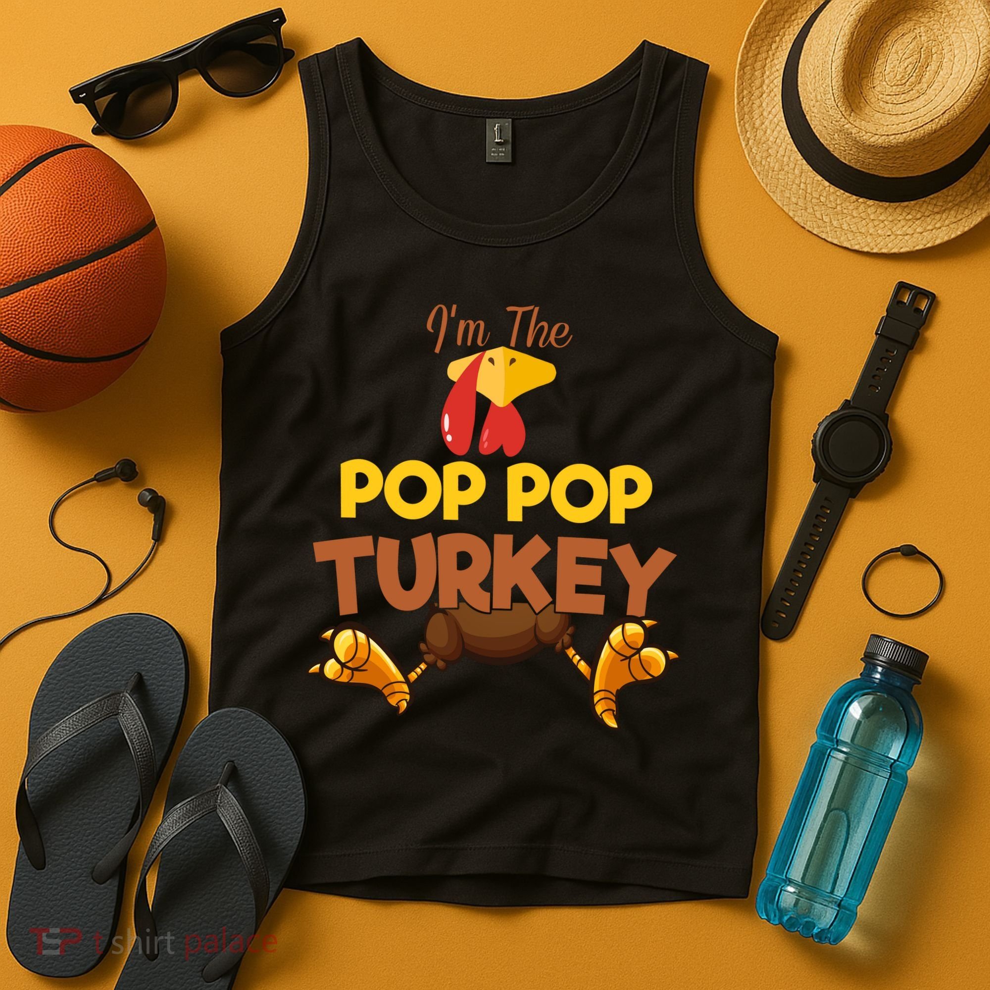 Pop Pop Turkey Matching Family Group Thanksgiving Gifts  Tank Top