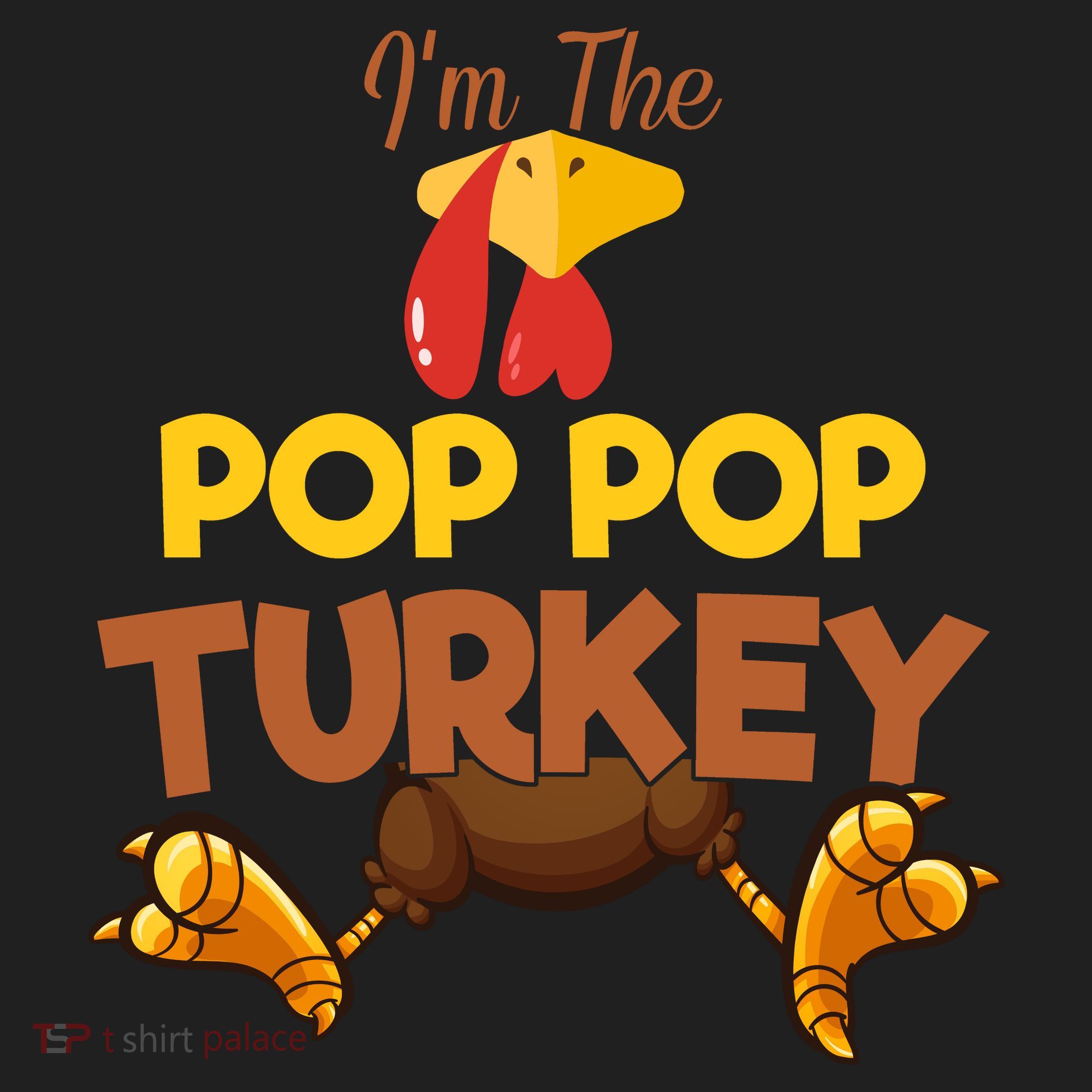 Pop Pop Turkey Matching Family Group Thanksgiving Gifts  Golf Towel