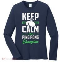 Ping Pong Table Tennis Keep Calm I'M A Ping Pong Champion Premium Women's Long Sleeve Shirt thumb 0