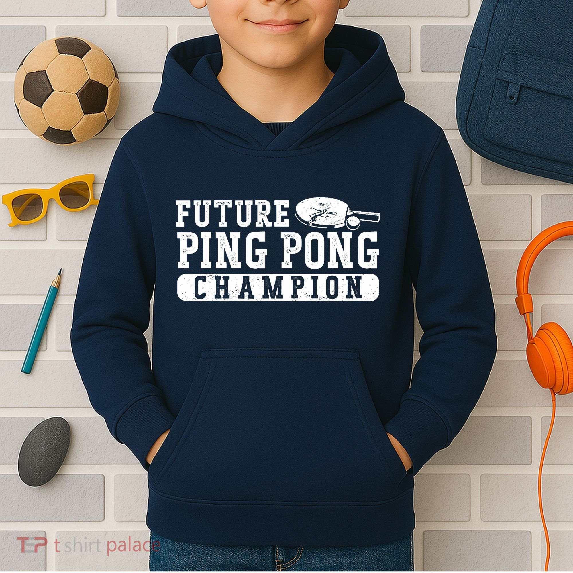 Ping Pong Table Tennis Future Ping Pong Champion Kids Hoodie