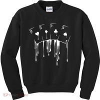 Poker Player Texas HoldEm Night Tournament Poker Kids Sweatshirt thumb 0