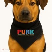 PUNK Professional Uncle No Kid Funny Uncle USA-Made Doggie Bandana thumb 1
