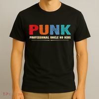 PUNK Professional Uncle No Kid Funny Uncle T-Shirt thumb 3