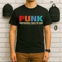 PUNK Professional Uncle No Kid Funny Uncle T-Shirt thumb 6