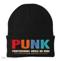 PUNK Professional Uncle No Kid Funny Uncle Beanie thumb 0