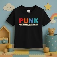 PUNK Professional Uncle No Kid Funny Uncle Toddler T-Shirt thumb 3