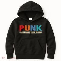 PUNK Professional Uncle No Kid Funny Uncle Kids Hoodie thumb 0