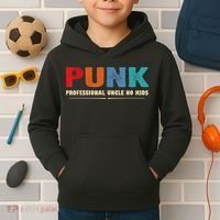 PUNK Professional Uncle No Kid Funny Uncle Kids Hoodie thumb 2