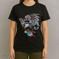 Pickleball Player Usa American Flag Eagle Vintage Graphic T-Shirt thumb 4