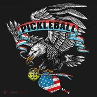Pickleball Player Usa American Flag Eagle Vintage Graphic T-Shirt thumb 7