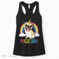 Pugicorn Pug Unicorn Girl Kids Space Galaxy Rainbow Women's Tank Top thumb 0