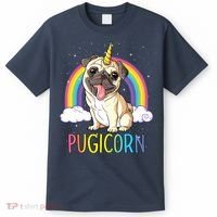 Pugicorn Pug Unicorn Girl Kids Space Galaxy Rainbow T-Shirt thumb 0