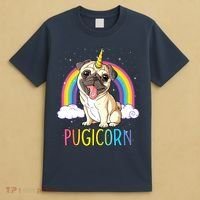 Pugicorn Pug Unicorn Girl Kids Space Galaxy Rainbow T-Shirt thumb 4