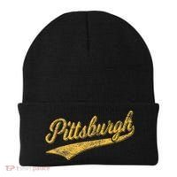 Pittsburgh Pennsylvania Varsity Script Sports Jersey Style Beanie thumb 0