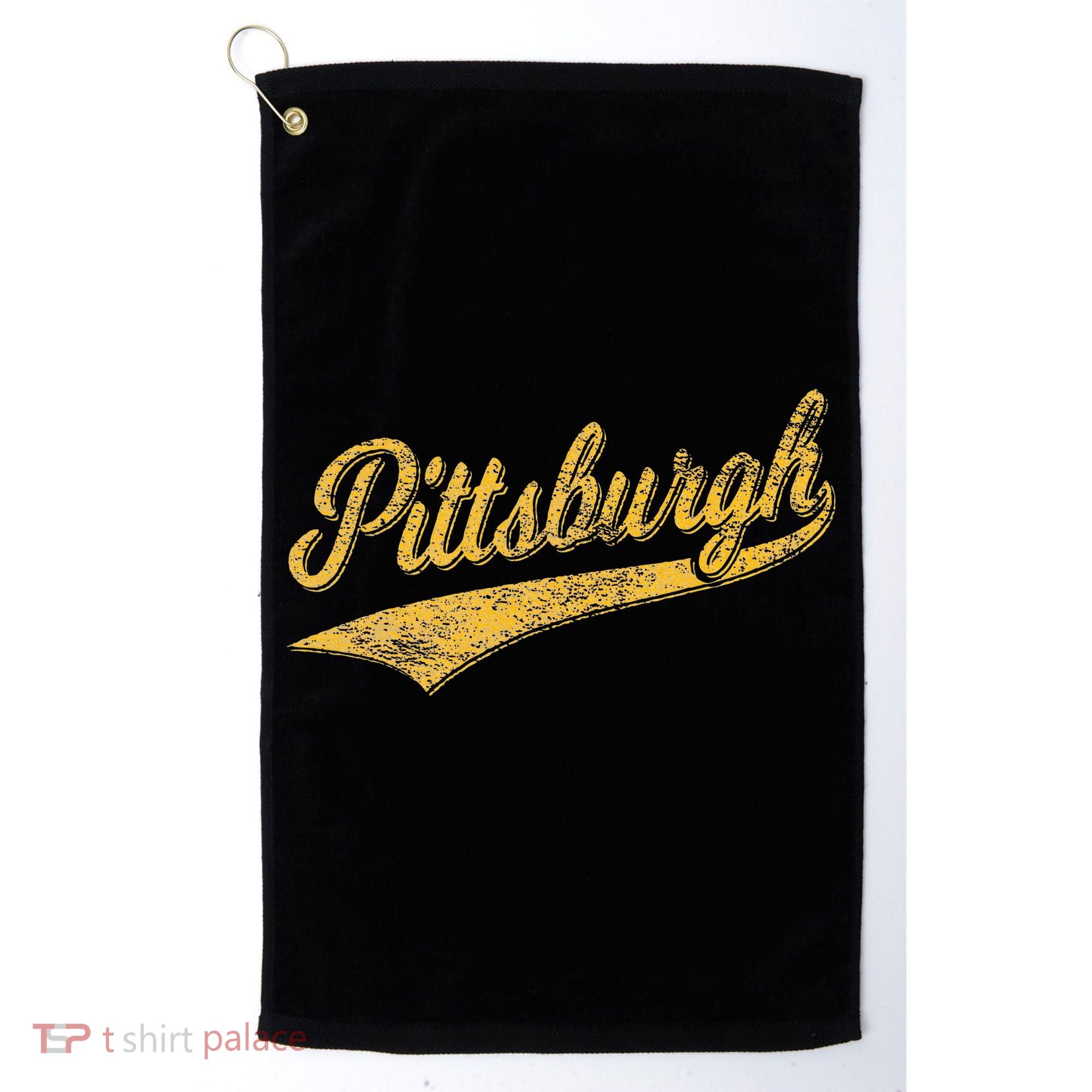 Pittsburgh Pennsylvania Varsity Script Sports Jersey Style Golf Towel