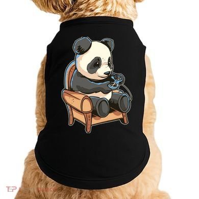Panda Playing Videogames Doggie Tank