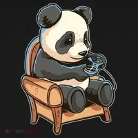 Panda Playing Videogames Doggie Tank thumb 4