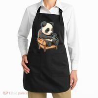 Panda Playing Videogames Apron thumb 2