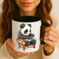Panda Playing Videogames Coffee Mug thumb 3