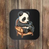 Panda Playing Videogames Coaster thumb 0